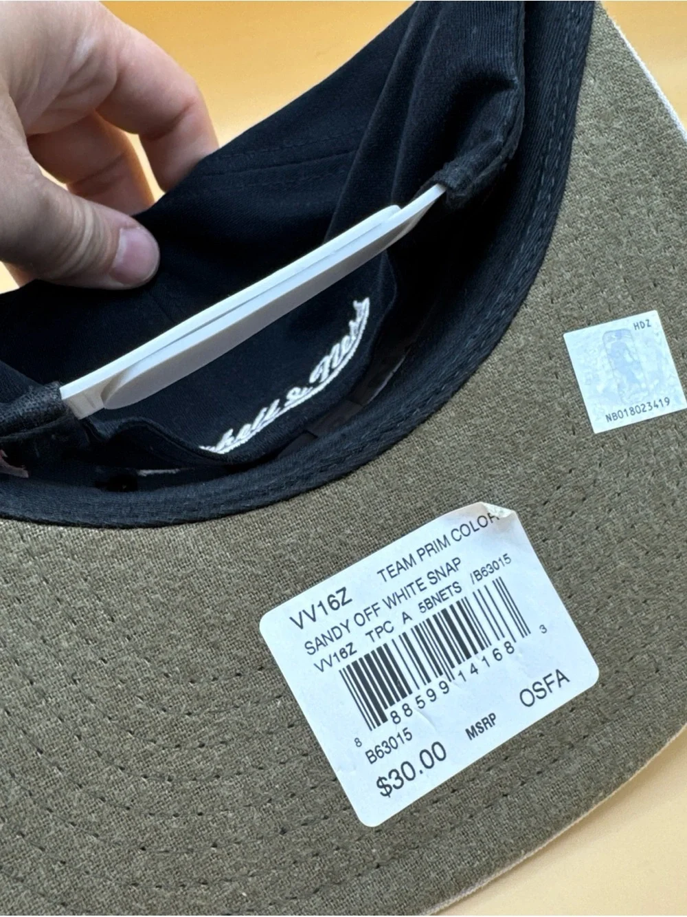 Mitchell & Ness Brooklyn Nets Snapback Flat Brim Black Grey One Size NBA